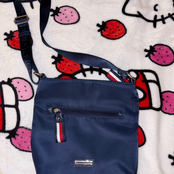 Tommy Hilfiger Navy Crossbody Bag with Red and White Accents - Picture 1 of 3